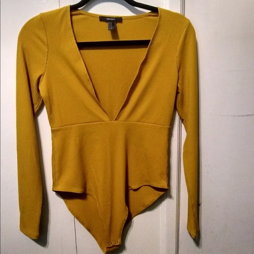 Deep v cut body suit